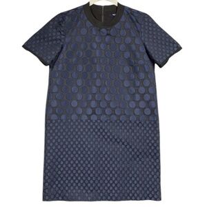 Madewell Shirt Dress Womens Size XS Blue 3D Retro Polka Dot